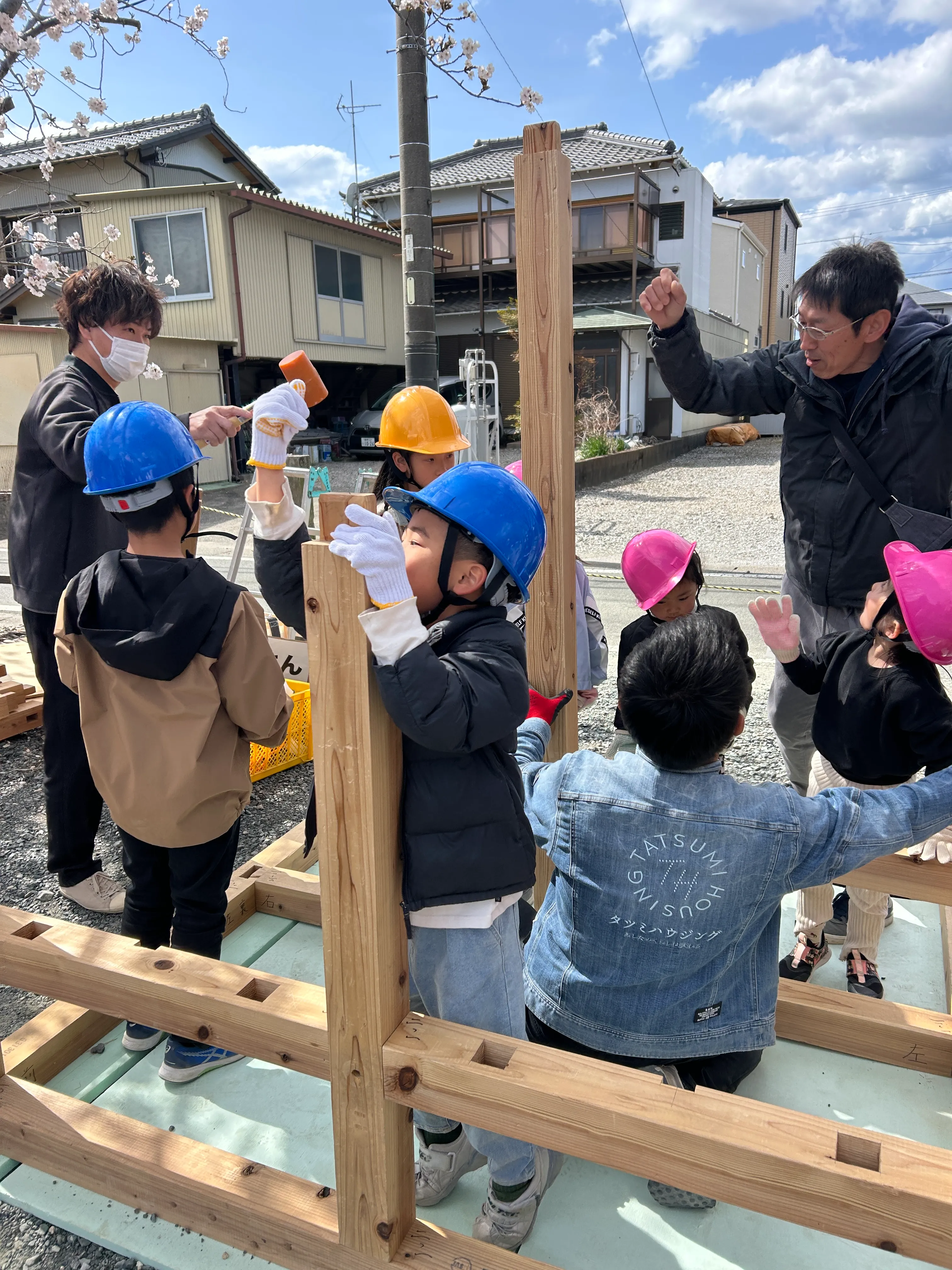 ちびっこ大工さん上棟式